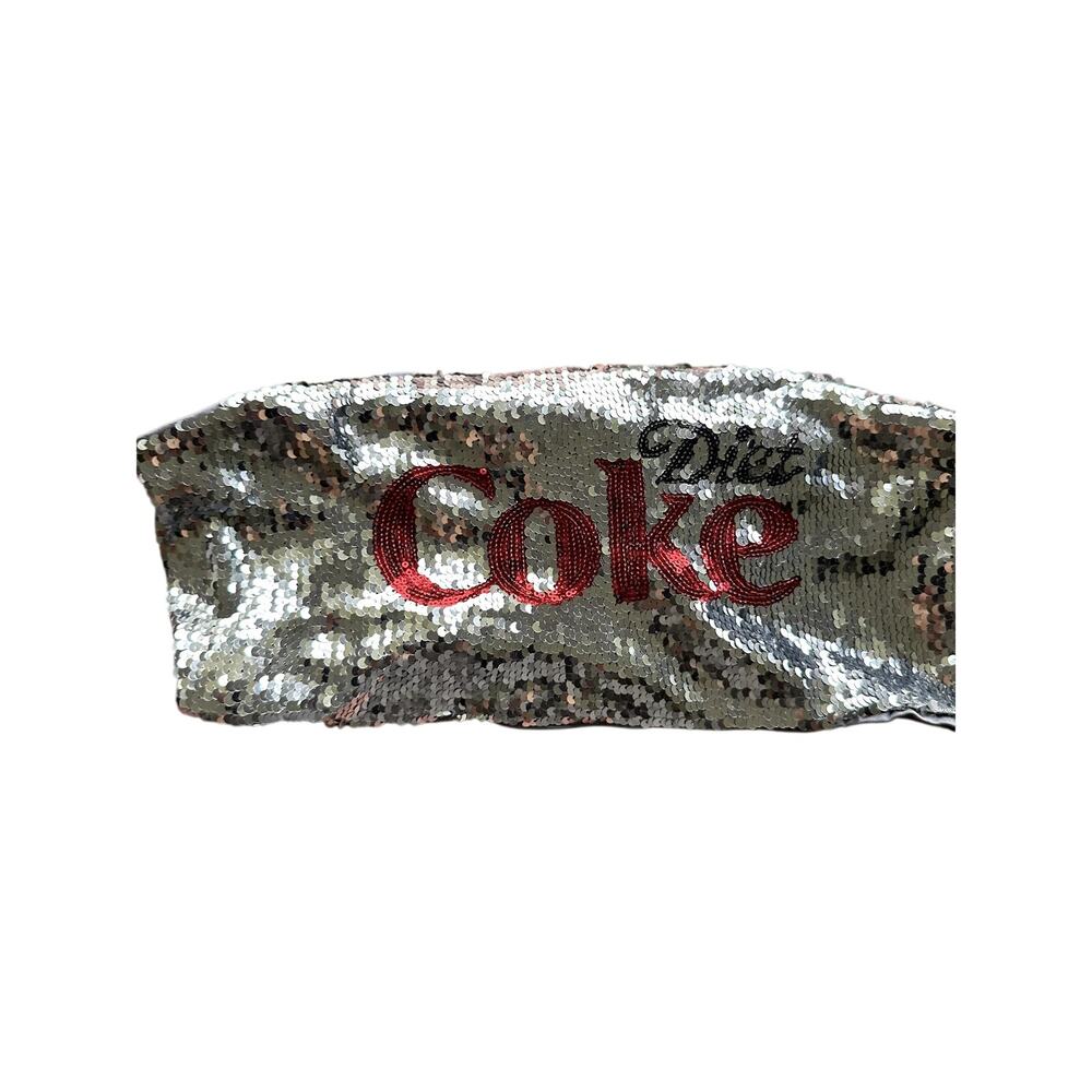 Forever 21 Coca Cola Diet Coke Sequin Tube Top Strapless Silver NWT Large L